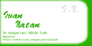 ivan natan business card