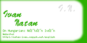 ivan natan business card